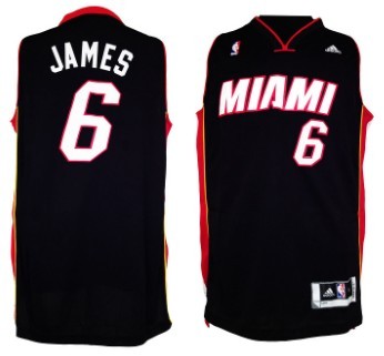 Heat Finals Patch #6 LeBron James Red Stitched NBA Jersey