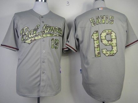 Baltimore Orioles #19 Chris Davis Gray With Camo Jersey on sale