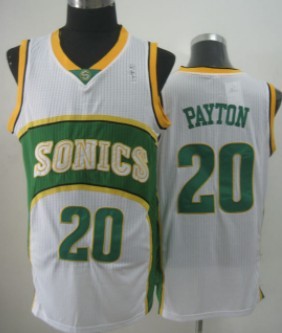 Seattle Supersonics #20 Gary Payton 1994-95 White Swingman Jersey 