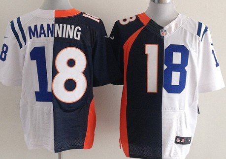 peyton manning broncos colts split jersey