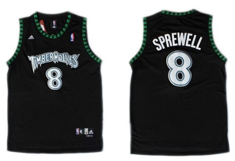 latrell sprewell timberwolves jersey