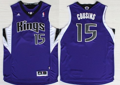 Sacramento Kings #15 DeMarcus Cousins Purple/Black Swingman Throwback Jersey  on sale,for Cheap,wholesale from China