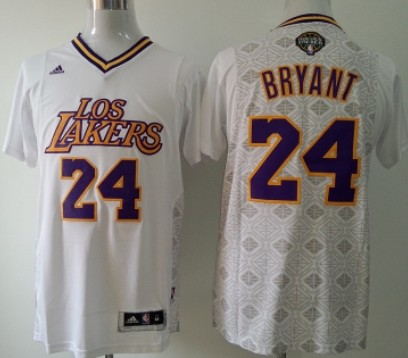 Authentic LOS LAKERS 24 Kobe Bryant XL long stitched Jersey Noche Latina  2014