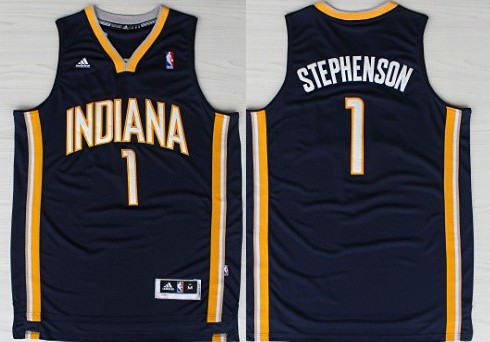 Indiana Pacers #1 Lance Stephenson Revolution 30 Swingman Navy Blue Jersey 