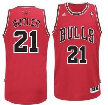 Chicago Bulls #21 Jimmy Butler Red Swingman Jersey 