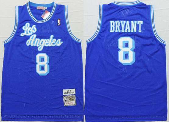 Men S Los Angeles Lakers 8 Kobe Bryant 1996 97 Blue Hardwood Classics Soul Swingman Throwback Jersey On Sale For Cheap Wholesale From China