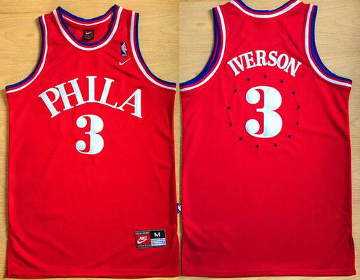 red allen iverson jersey