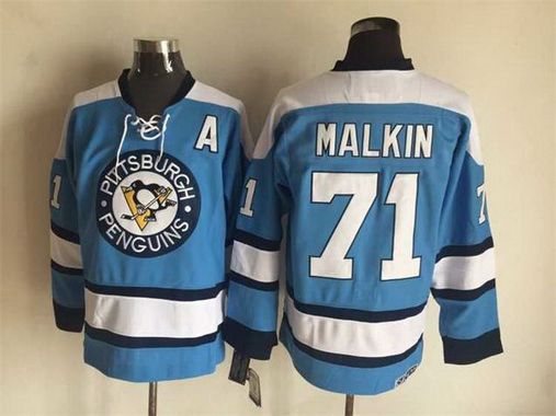 Men's Pittsburgh Penguins #71 Evgeni Malkin 1967-68 Light Blue CCM Vintage  Throwback Jersey on sale,for Cheap,wholesale from China