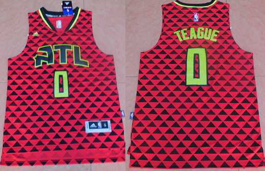 Men's Atlanta Hawks #0 Jeff Teague Revolution 30 Swingman 2015-16 New Red Jersey