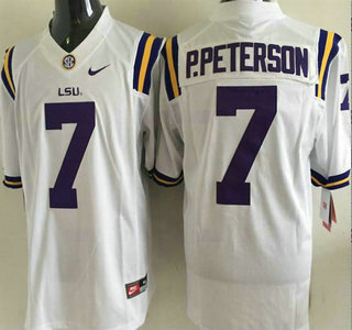 LSU Tigers #7 Patrick Peterson White 