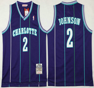 larry johnson purple hornets jersey