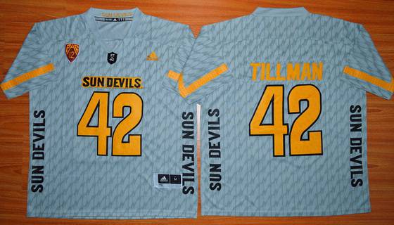 Arizona State Jersey Sun Devils #42 Pat Tillman NCAA Football Black with Patch