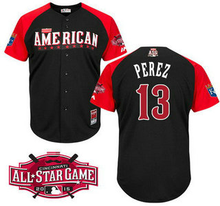 American League Kansas City Royals #13 Salvador Perez 2015 MLB All-Star Black  Jersey on sale,for Cheap,wholesale from China