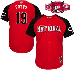 National League Cincinnati Reds #19 Joey Votto Red 2015 All-Star