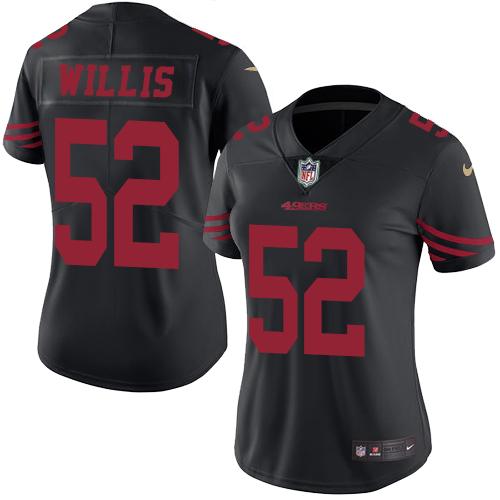 Nike 49ers 41 Antoine Bethea Black Women's Stitched NFL Limited Rush