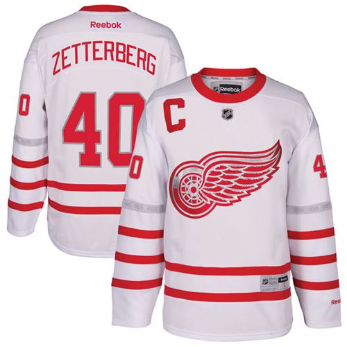 Red Wings 9 Gordie Howe White Centennial Classic Stitched NHL Jersey