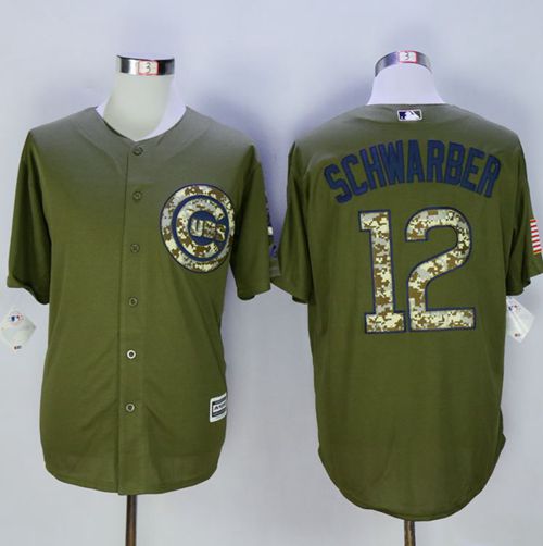 Cubs #12 Kyle Schwarber Green Camo New Cool Base Stitched MLB Jersey on  sale,for Cheap,wholesale from China