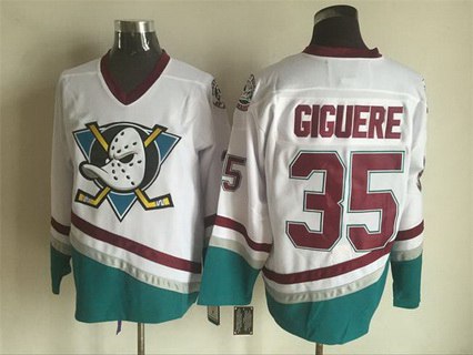 anaheim ducks white throwback jersey