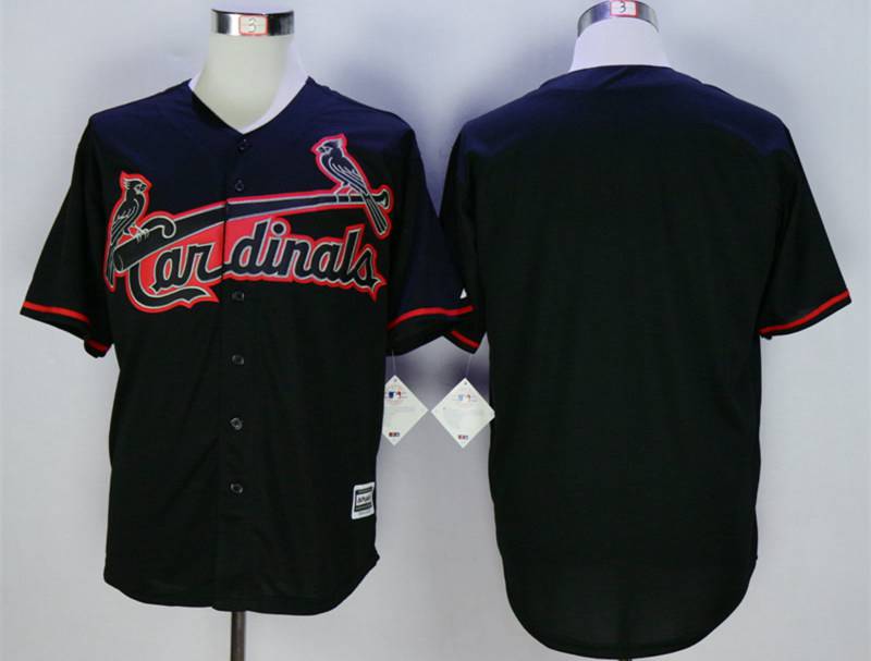 Men's St. Louis Cardinals Blank Black New Cool Base Jersey on sale