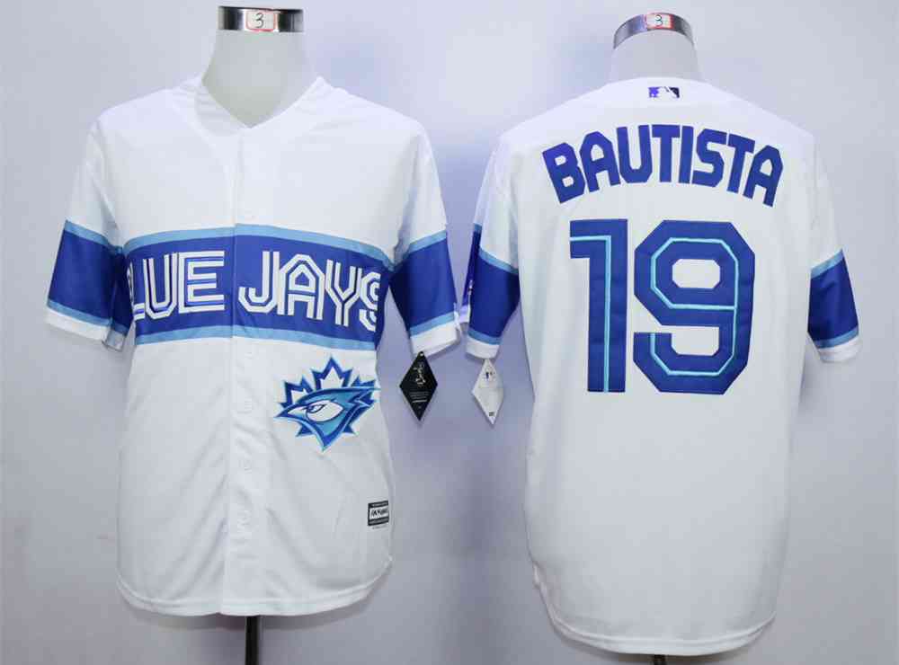 Men's Toronto Blue Jays #19 Jose Bautista White New Cool Base Jersey on  sale,for Cheap,wholesale from China