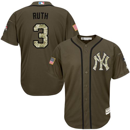 Nike Men's New York Yankees Babe Ruth #3 White Cool Base Jersey