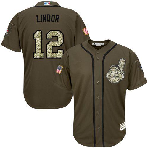 Cleveland Indians #12 Francisco Lindor Green Salute to Service Stitched MLB  Jersey on sale,for Cheap,wholesale from China