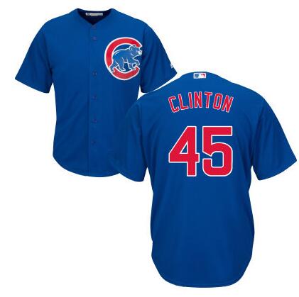جيزيل Men's Chicago Cubs #45 Presidential Candidate Hillary Clinton Gray Jersey &  عطر