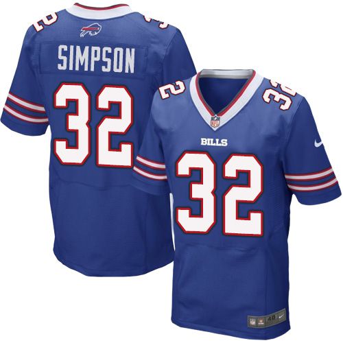 Nike Bills #32 O. J. Simpson Royal Blue Team Color Men's Stitched NFL ...