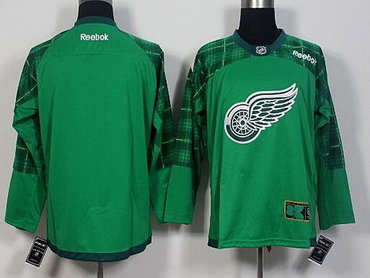 Men's Detroit Red Wings Blank Green 2016 St. Patrick's Day Hockey