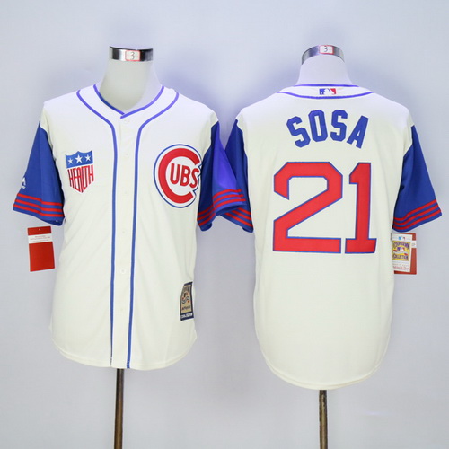 2002-04 CHICAGO CUBS SOSA #21 AUTHENTIC MAJESTIC JERSEY (AWAY) XL