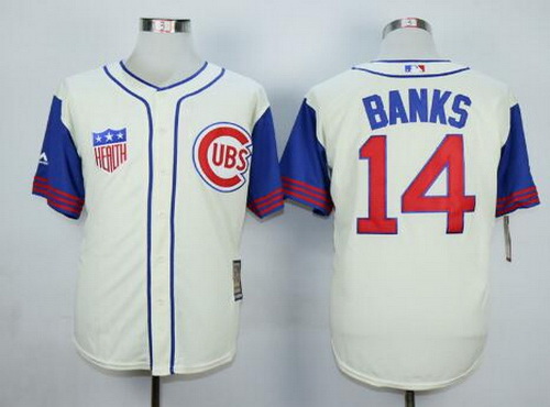 Men's Chicago Cubs #14 Ernie Banks 