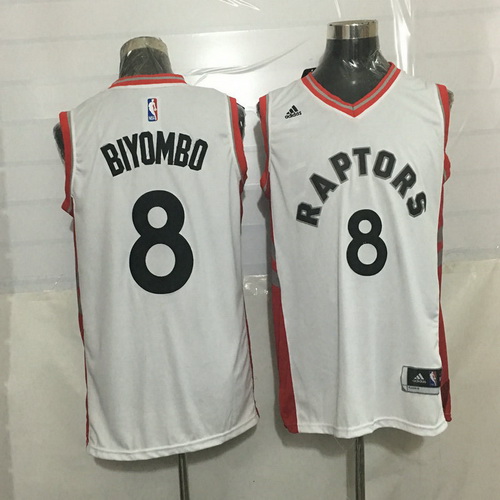 لوحات اكريليك Men's Toronto Raptors #8 Bismack Biyombo White New NBA Rev 30 ... لوحات اكريليك
