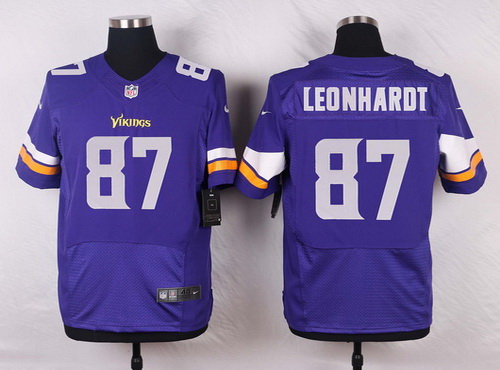 Men's Minnesota Vikings #87 Brian Leonhardt Purple Team Color NFL Nike  Elite Jersey on sale,for Cheap,wholesale from China