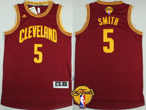 2016 Finals Cavaliers #5 JR Smith Alternate Short Sleeves Jersey-Navy