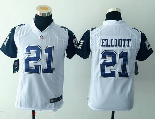 youth dallas cowboys ezekiel elliott nike navy alternate game jersey