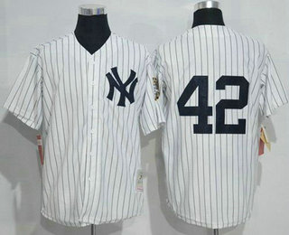 نظارات مغربي الشمسية Men's New York Yankees #42 Mariano Rivera White Retired Patch Stitched MLB Cooperstown Collection Jersey by Mitchell & Ness جهاز اذابة الشمع