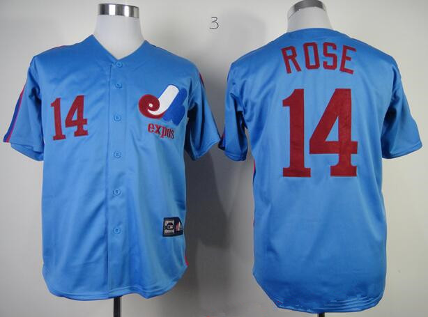 Men's Montreal Expos #14 Pete Rose 1982 Royal Blue Majestic Cool Base  Cooperstown Collection Player Jersey on sale,for Cheap,wholesale from China