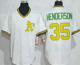 Rickey Henderson Oakland Athletics Autographed White Mitchell and Ness  Authentic Jersey with Multiple Inscriptions - #1 in a Limited Edition of 35