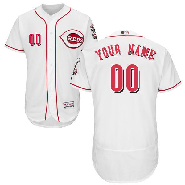 Mens Cincinnati Reds Red Customized Flexbase Majestic MLB Collection Jersey on sale,for Cheap