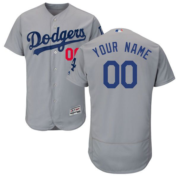 Mens Los Angeles Dodgers White Customized Flexbase Majestic MLB