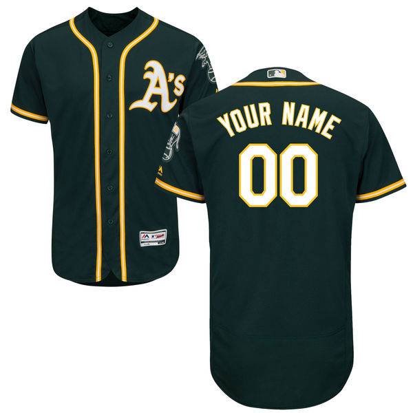 Mens Oakland Athletics Green Customized Flexbase Majestic ...