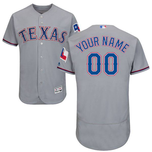 Mens Texas Rangers Red Customized Flexbase Majestic MLB Collection