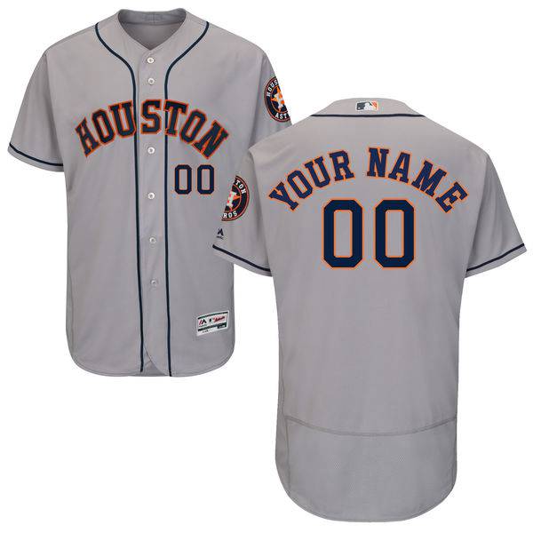 Mens Houston Astros Navy Blue Customized Flexbase Majestic MLB
