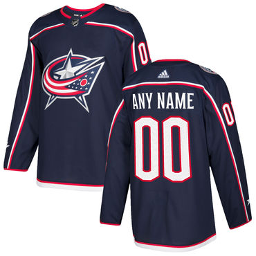 Monkeysports Columbus Blue Jackets Uncrested Adult Hockey Jersey in Navy Size Goal Cut (Senior)