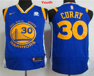 youth golden state warriors stephen curry royal swingman basketball jersey