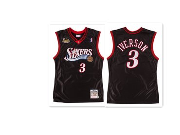 allen iverson black sixers jersey