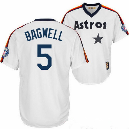 Houston Astros Jeff Bagwell #5 Retro Classic Baseball Mens Large Jersey