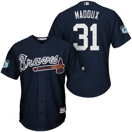 Men's Atlanta Braves #31 Greg Maddux Navy Blue 2017 Spring Training  Stitched MLB Majestic Cool Base Jersey on sale,for Cheap,wholesale from  China