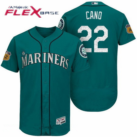 Men's Seattle Mariners #22 Robinson Cano Stitched MLB 2016 Majestic Flex Base Jersey Men's Seattle Mariners #22 Robinson Cano Stitched MLB 2016 Majestic Flex Base Jersey