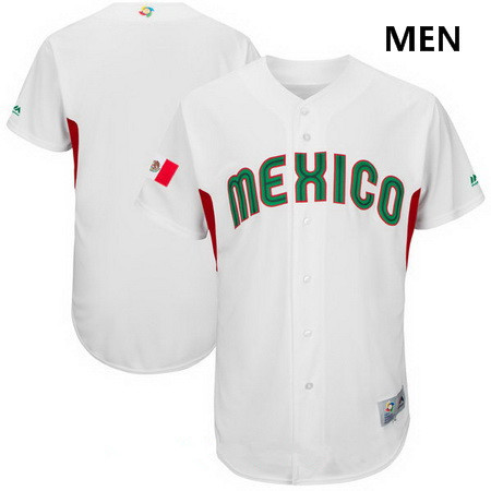 Men's Mexico Baseball Majestic White 2017 World Baseball Classic Custom  Alternate Jersey on sale,for Cheap,wholesale from China